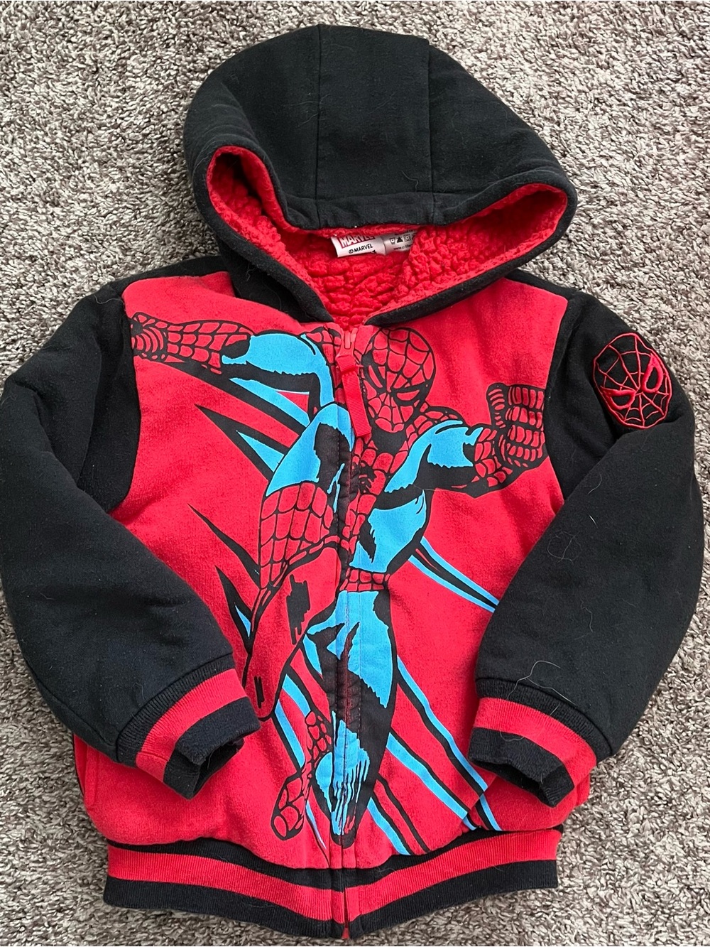 Marvel Red Fleece-Lined Hoodie